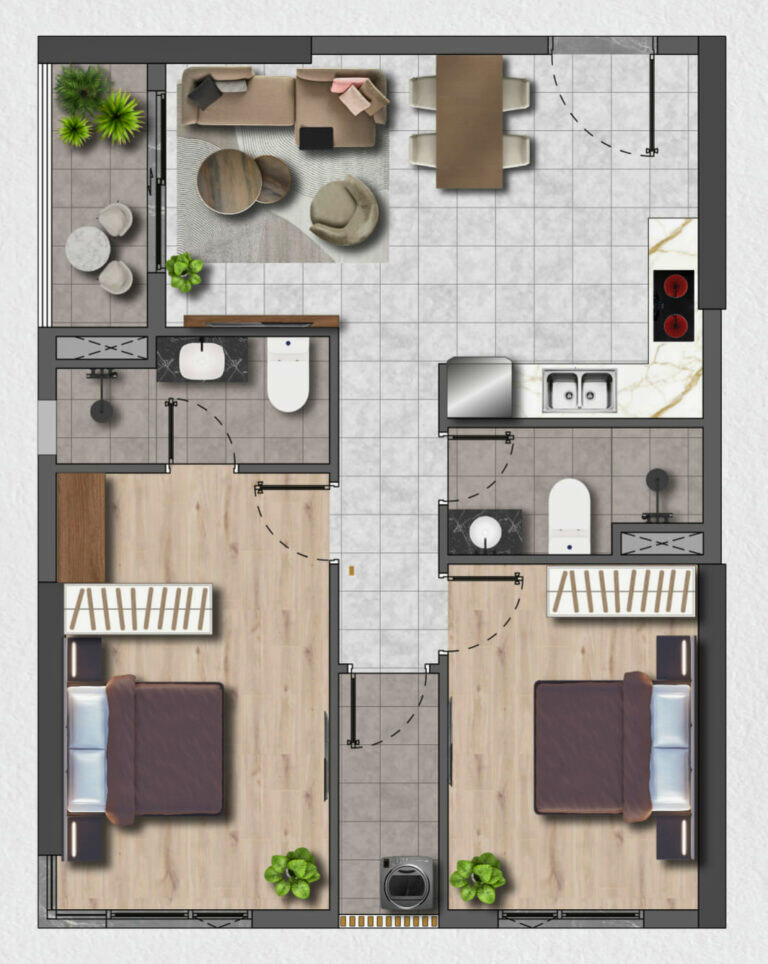 Căn Hộ Felix C Holdings 2 Phòng Ngủ 70.20m2