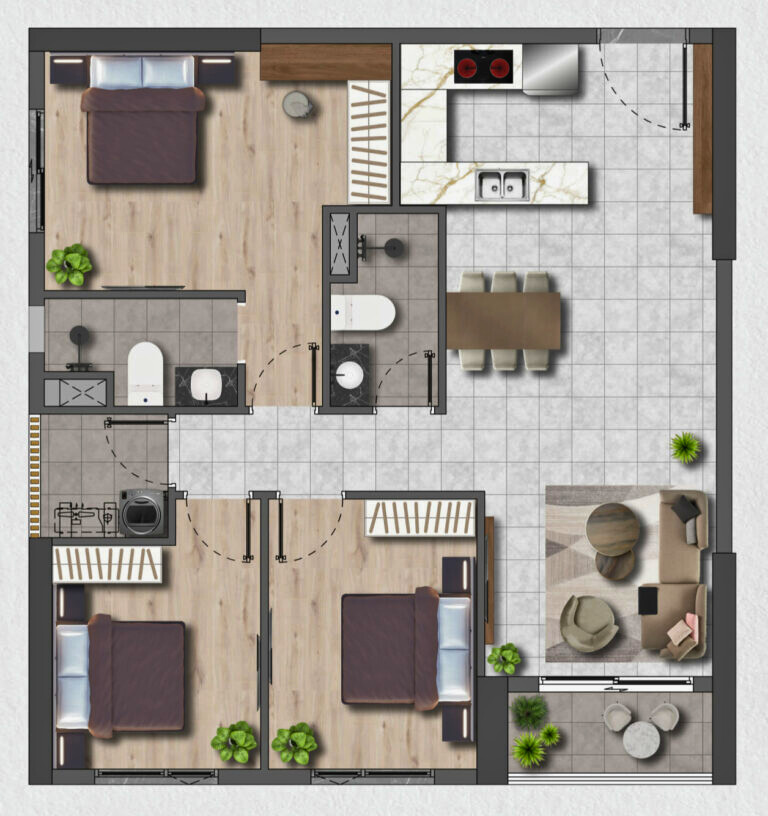 Căn Hộ Felix C Holdings 3 Phòng Ngủ