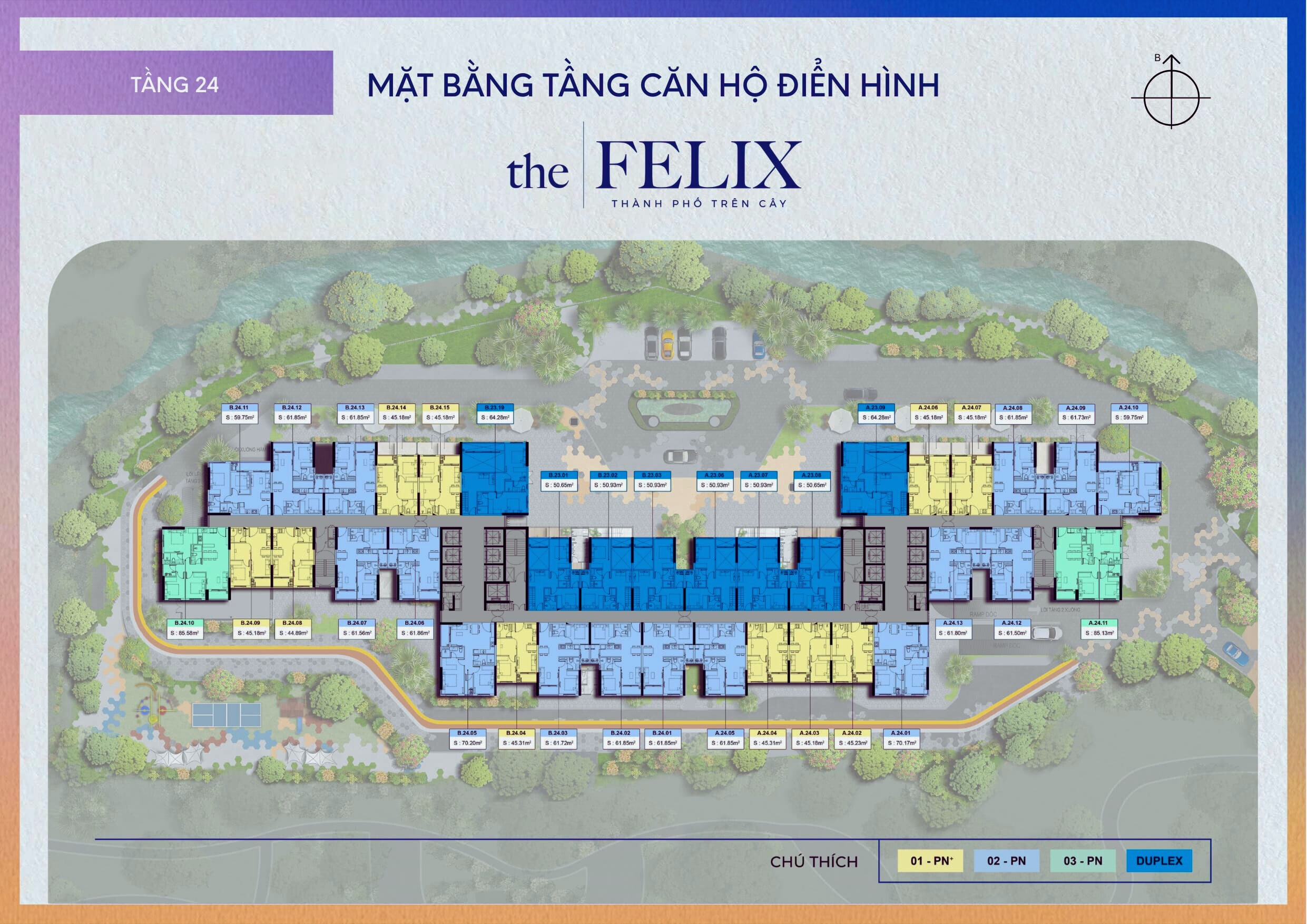 Mặt Bằng Felix C Holdings Tầng 24
