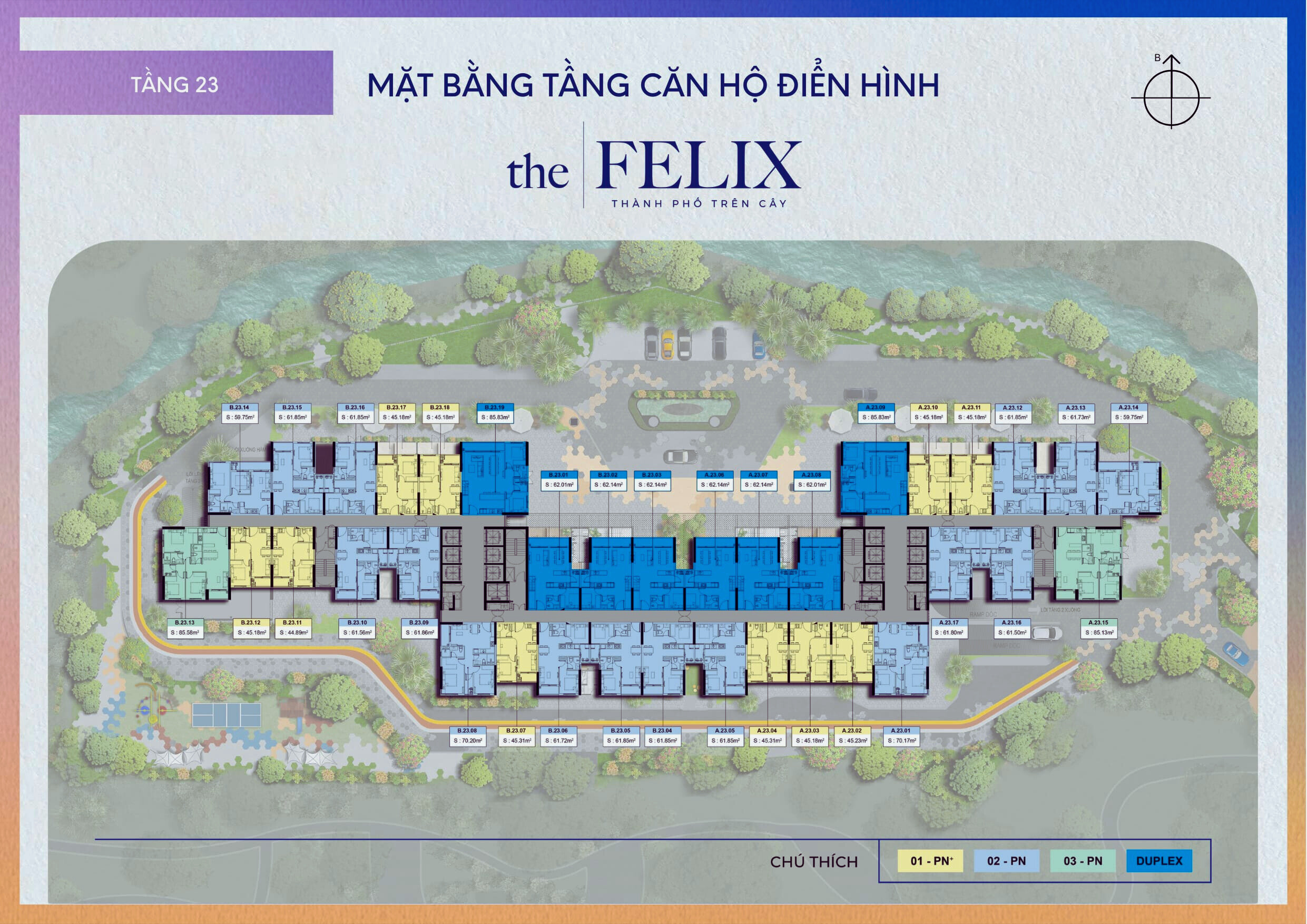 Mặt Bằng Felix C Holings Tầng 23